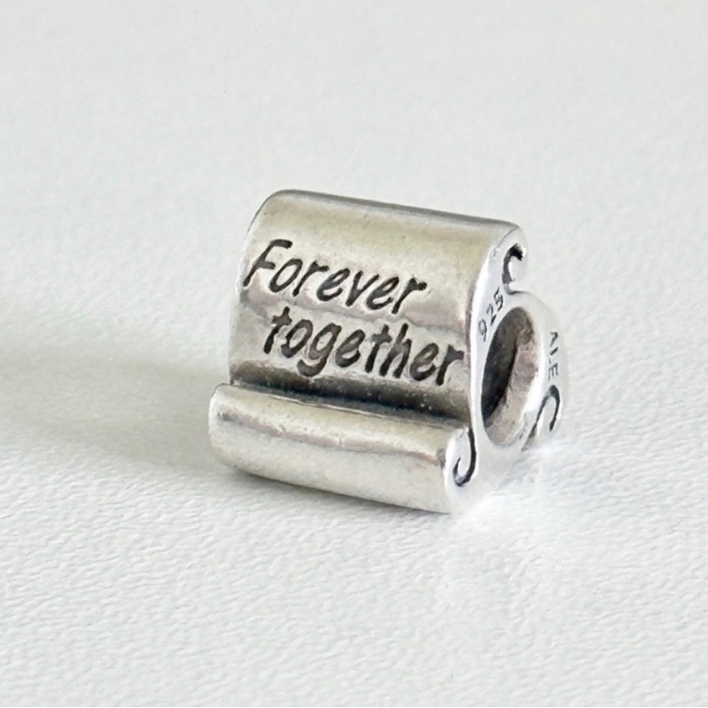 Pandora Sterling Silver Forever Together Scroll Charm
